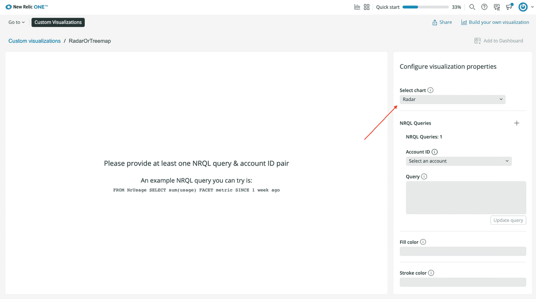 Select chart config option